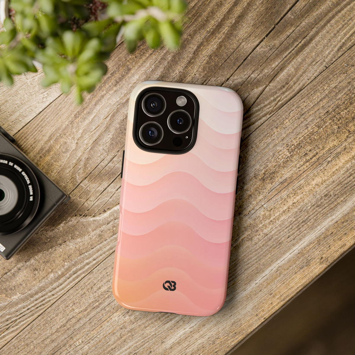 Blush Horizon Waves · Tough Phone Case for iPhone · Pink