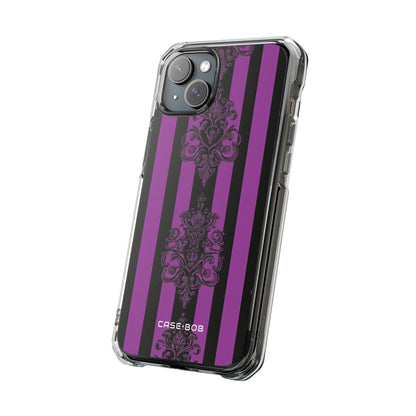 Damask Elegance Purple iPhone 15 Plus Case - Impact
