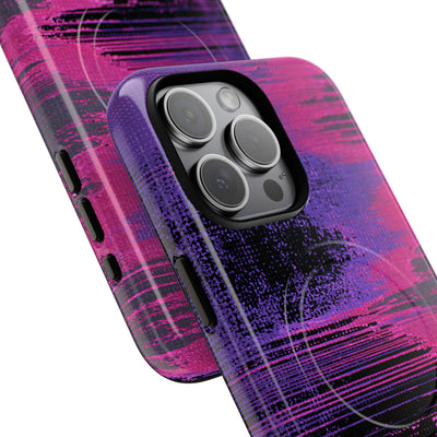 Neon Signal Shift · Tough 2.0 Magnetic Phone Case for iPhone · Purple