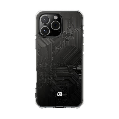 Obsidian Circuitry · Clear Impact Magnetic Phone Case for iPhone ·  Black