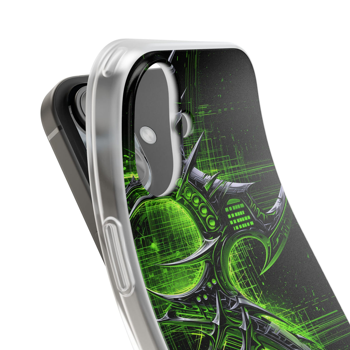 Cyber Sigil Grid · Lite Phone Case for iPhone ·  Green