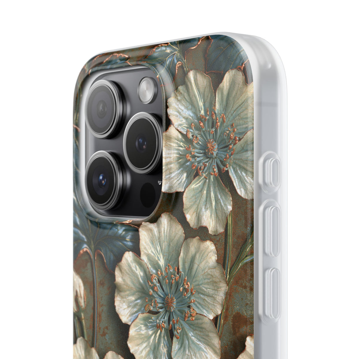 Gilded Blossom Reverie · Lite Phone Case for iPhone ·  Teal
