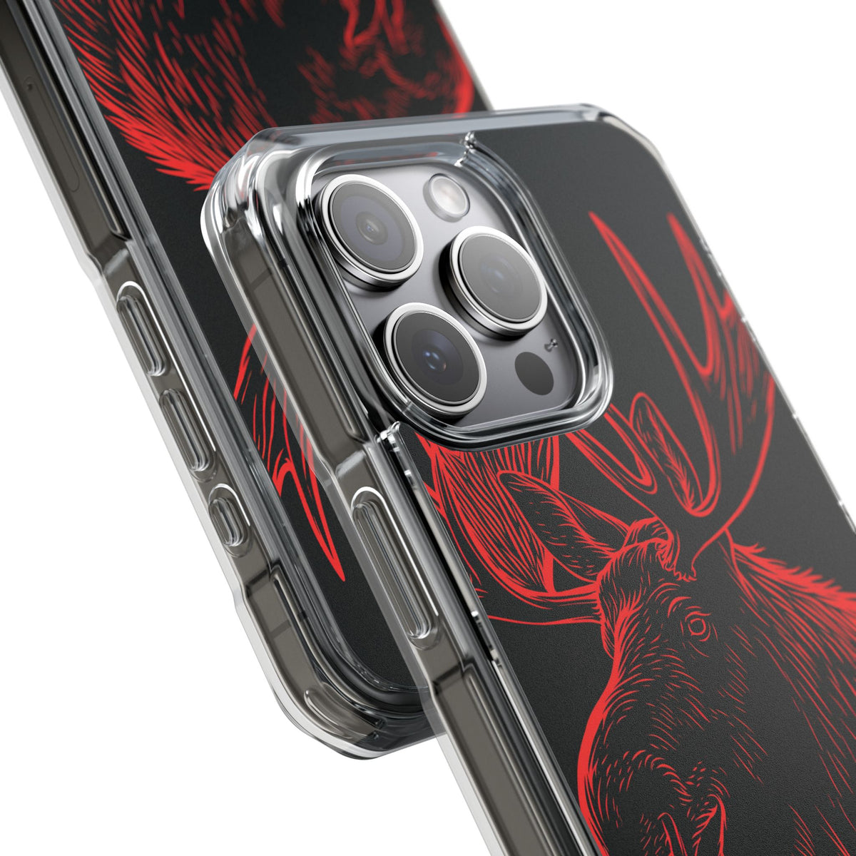 Nordic Elk · Clear Impact Magnetic Phone Case for iPhone · Black