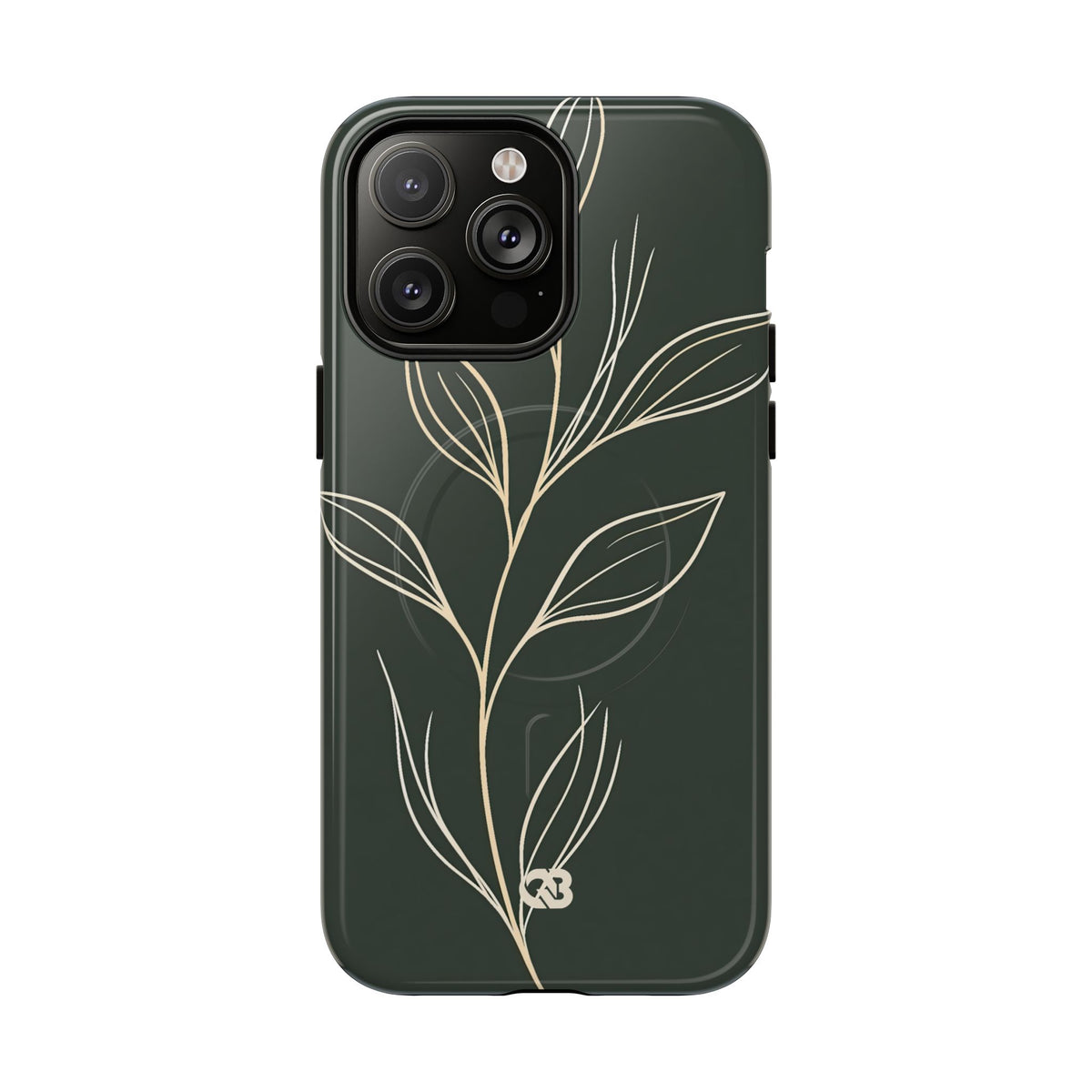 Minimal Botanical Stem · Tough 2.0 Magnetic Phone Case for iPhone · Green