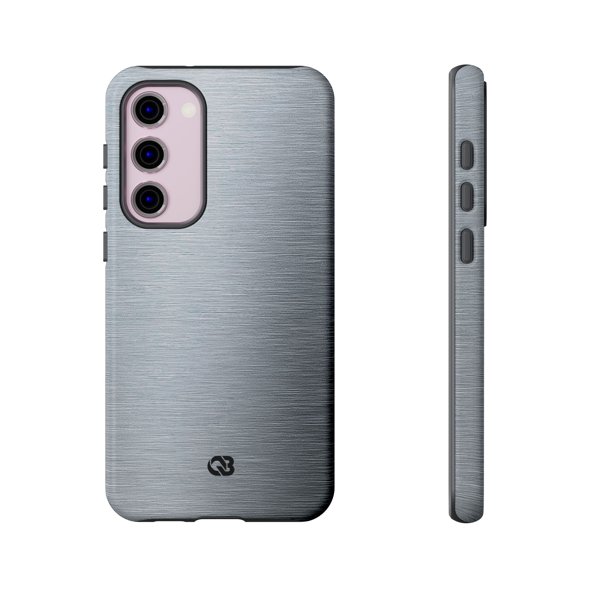 Silver Tough Phone Case for Samsung - Satin Chrome Grain