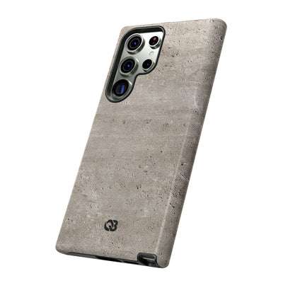Grey Tough Phone Case for Samsung - Brutalist Stone Grit