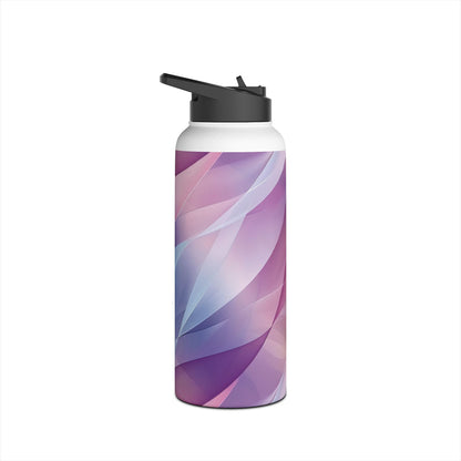 Pink Leafwave - Stainless Steel Water Bottle