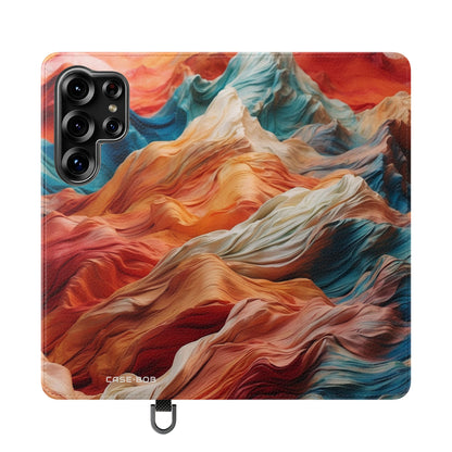 Fabric Peaks Sunset - Samsung S25 Ultra Case - Wallet