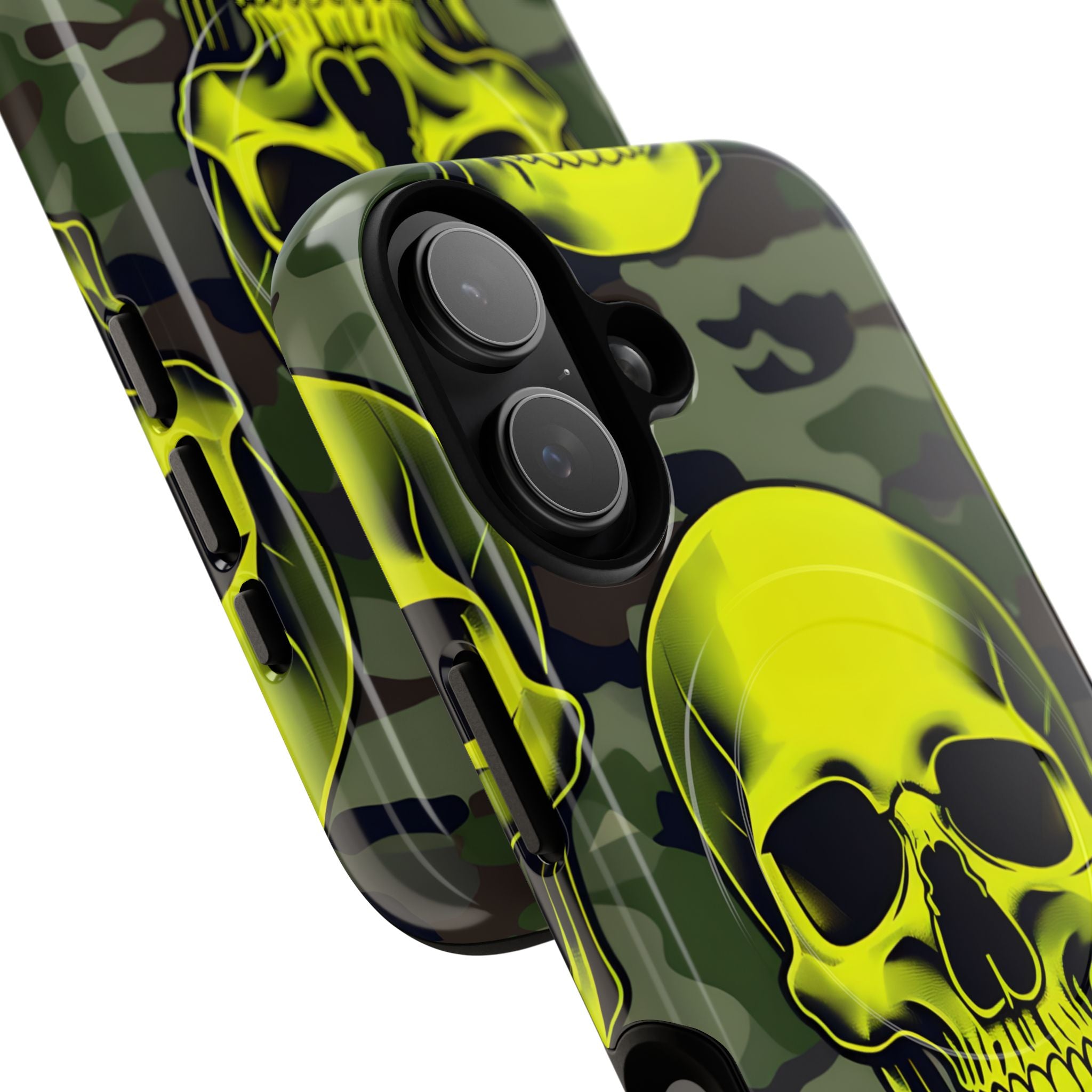 Neon Skull Camo iPhone 17 Case - Tough+ - CASE•BOB
