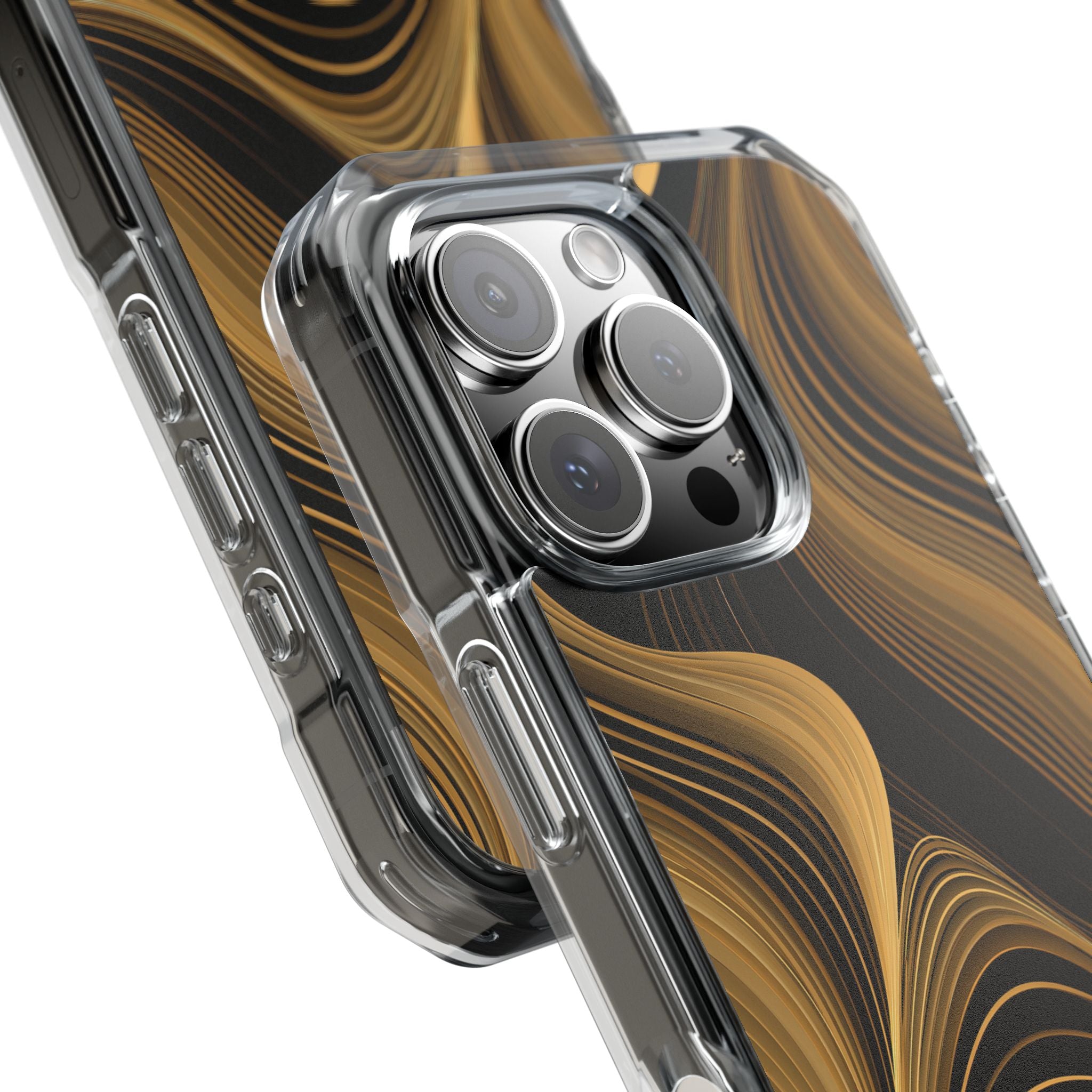 Gold Impact MagSafe Phone Case for iPhone - Molten Copper Strands