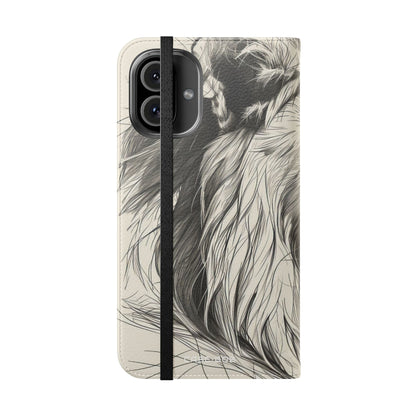 Lion Whisper Gray - iPhone 16 Plus Case - Wallet