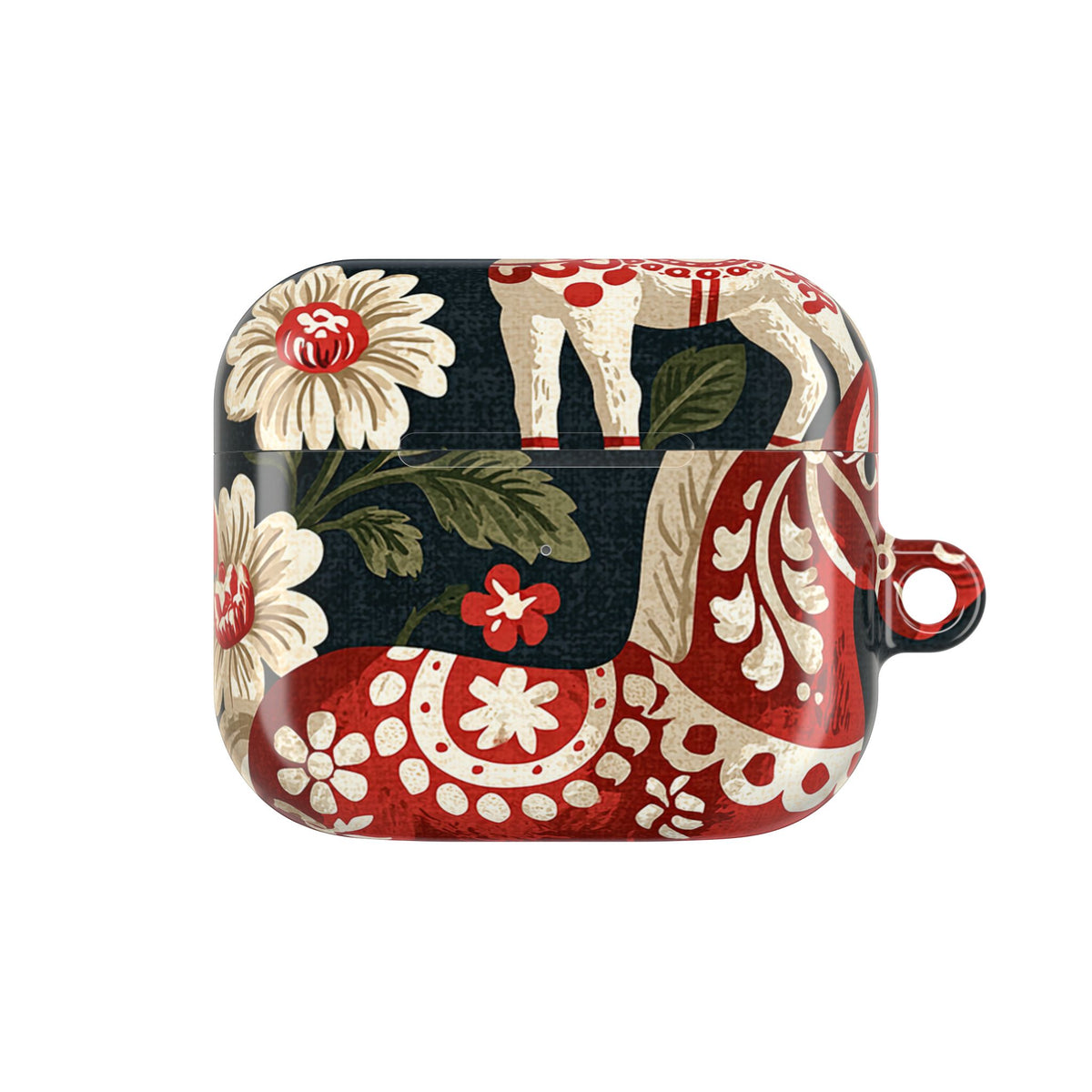 Nordic Dala Meadow · Hard Case for AirPods & AirPods Pro · Red