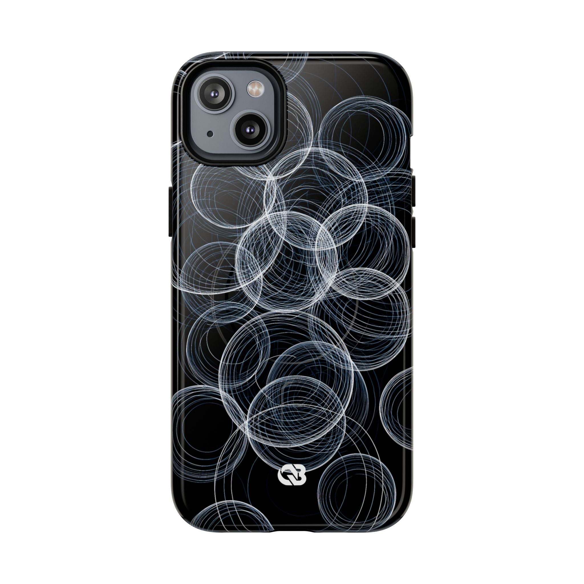 Black Tough 2.0 Magsafe Phone Case for iPhone - Frosted Ring Matrix
