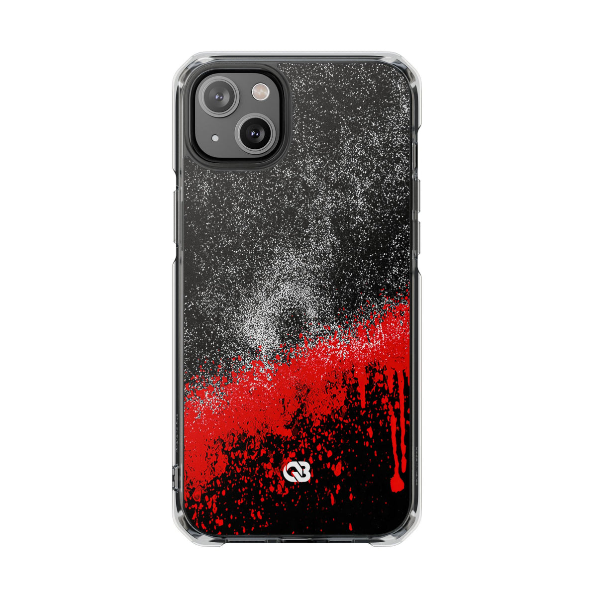 Crimson Noir Drip · Clear Impact Magnetic Phone Case for iPhone ·  Black