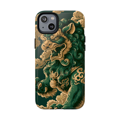 Imperial Guardian Lion · Tough 2.0 Magnetic Phone Case for iPhone · Green