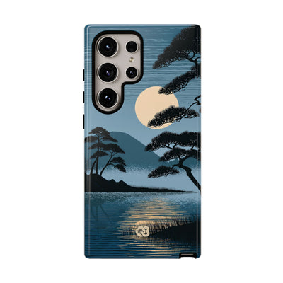 Blue Tough Phone Case for Samsung - Midnight Kyoto Pine