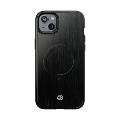 Obsidian Brushed Steel · Tough 2.0 Magnetic Phone Case for iPhone · Black