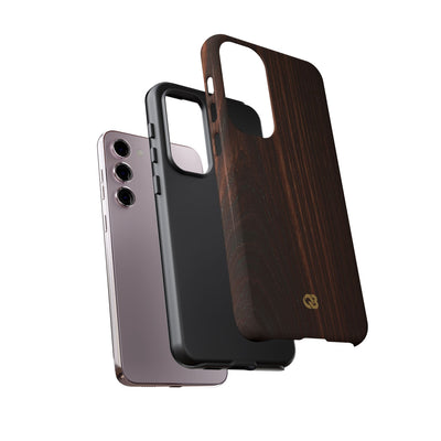 Brown Tough Phone Case for Samsung - Burnished Mahogany Grain