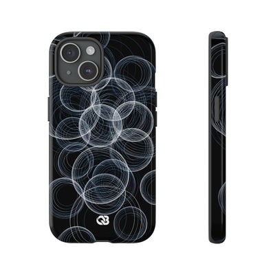 Black Tough Phone Case for iPhone - Frosted Ring Matrix