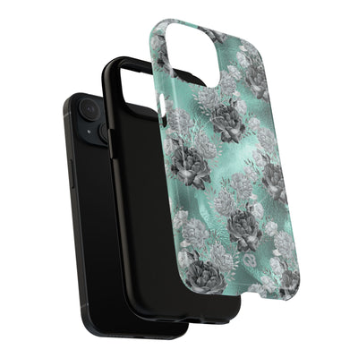 Frost Mint Floral · Tough+ Magsafe