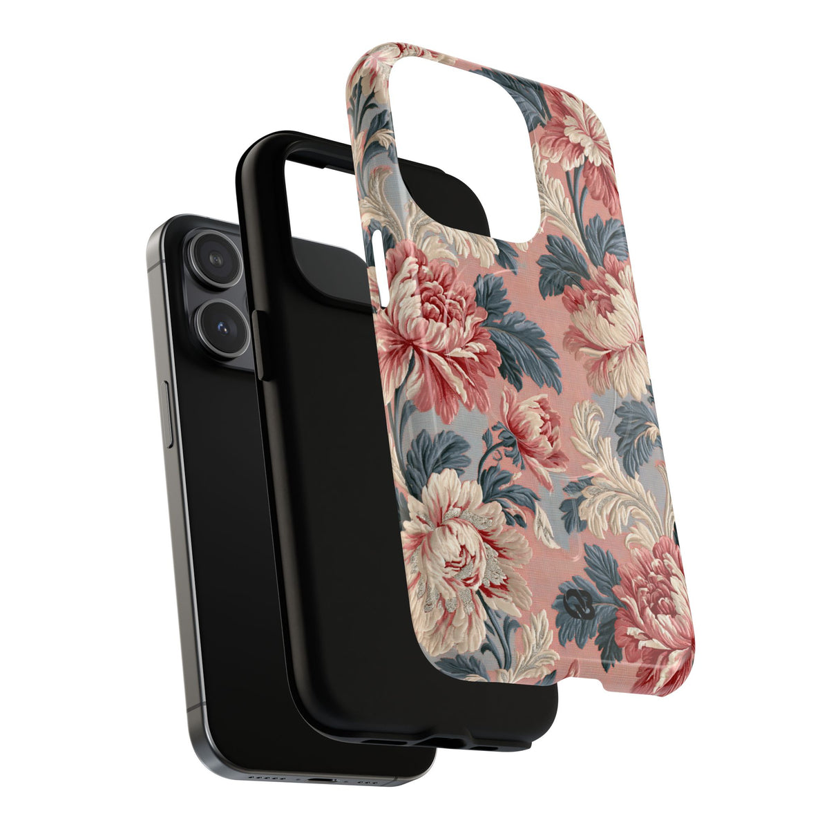 Blush Peony Jacquard · Tough 2.0 Magnetic Phone Case for iPhone · Pink