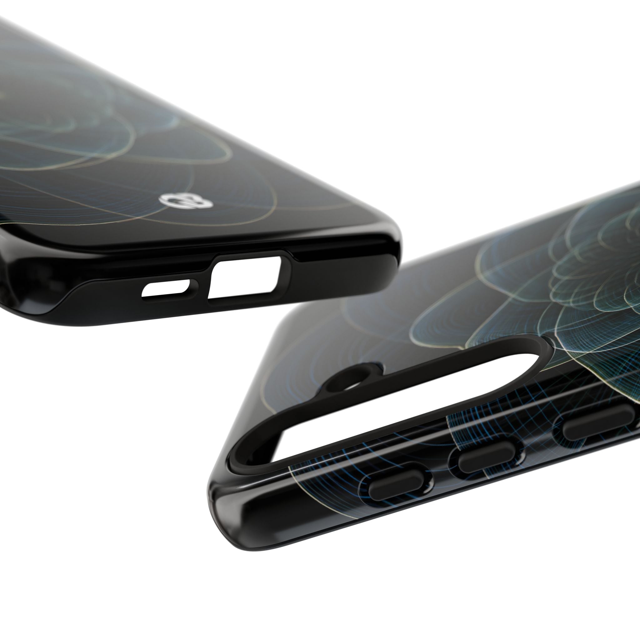 Blue Tough Phone Case for Samsung - Celestial Wireframe Bloom