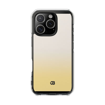 Solar Cream Ombre · Clear Impact Magnetic Phone Case for iPhone · Yellow