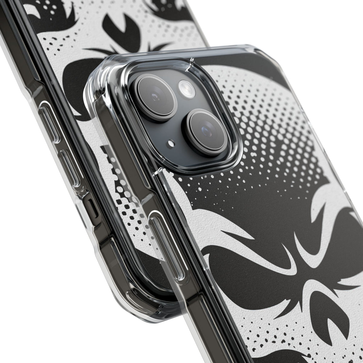 Phantom Halftone · Clear Impact Magnetic Phone Case for iPhone ·  Black