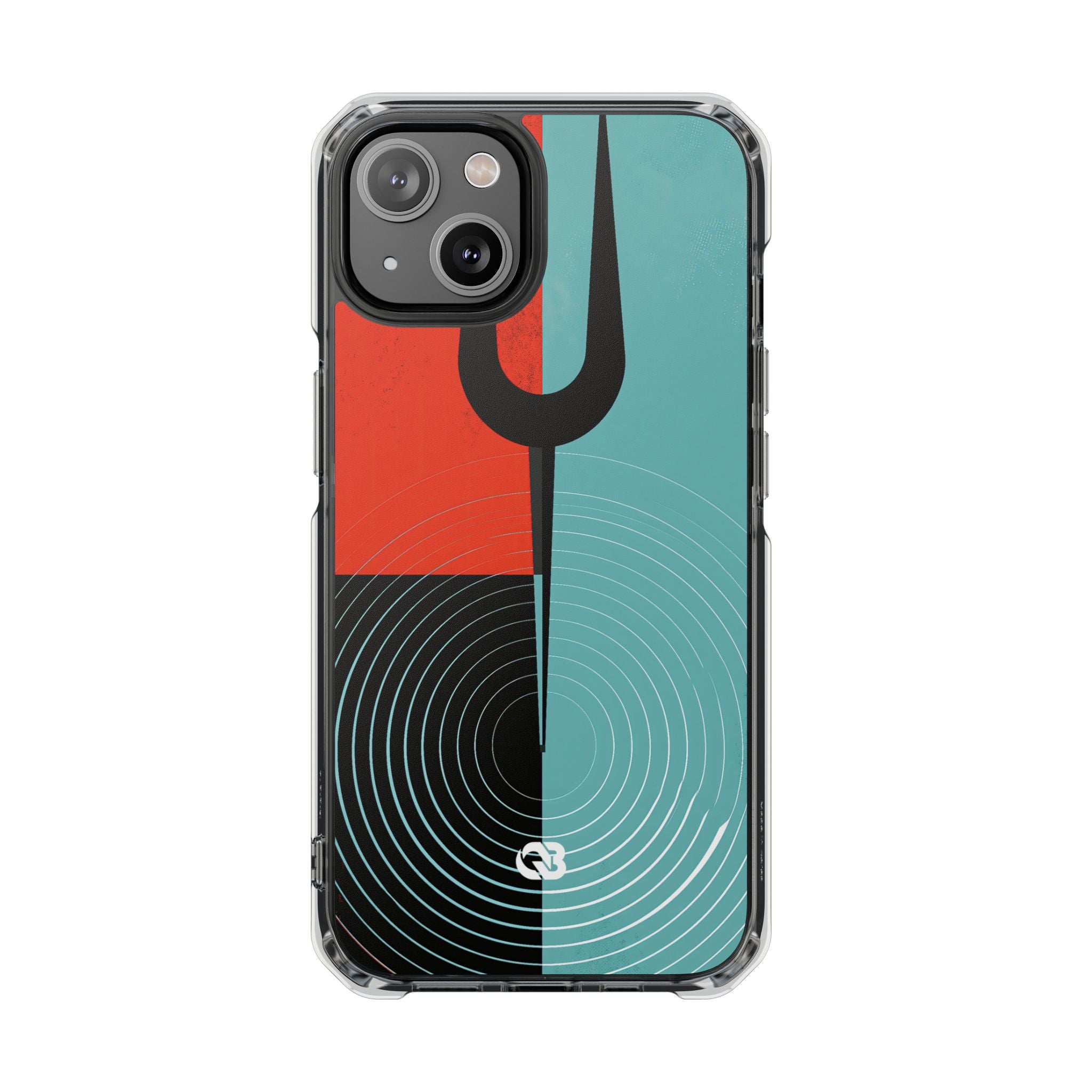 Teal Impact MagSafe Phone Case for iPhone - Sonic Static Split