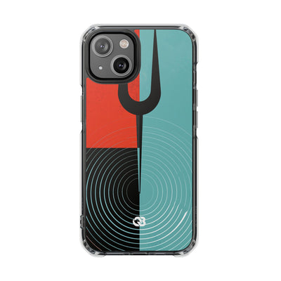 Teal Impact MagSafe Phone Case for iPhone - Sonic Static Split