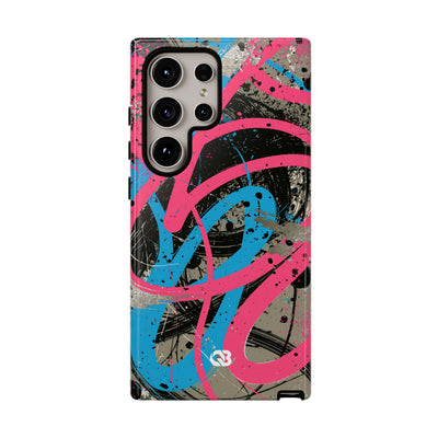 Cyber Splatter Flow · Tough Phone Case for Samsung · Pink