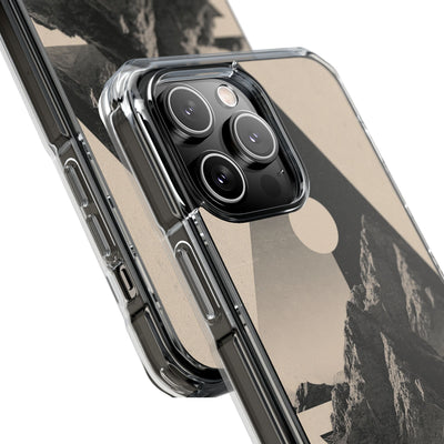 Beige Impact MagSafe Phone Case for iPhone - Obsidian Summit Parchment