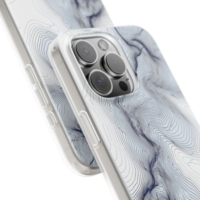 White Lite Phone Case for iPhone - Nordic Ridge Topo