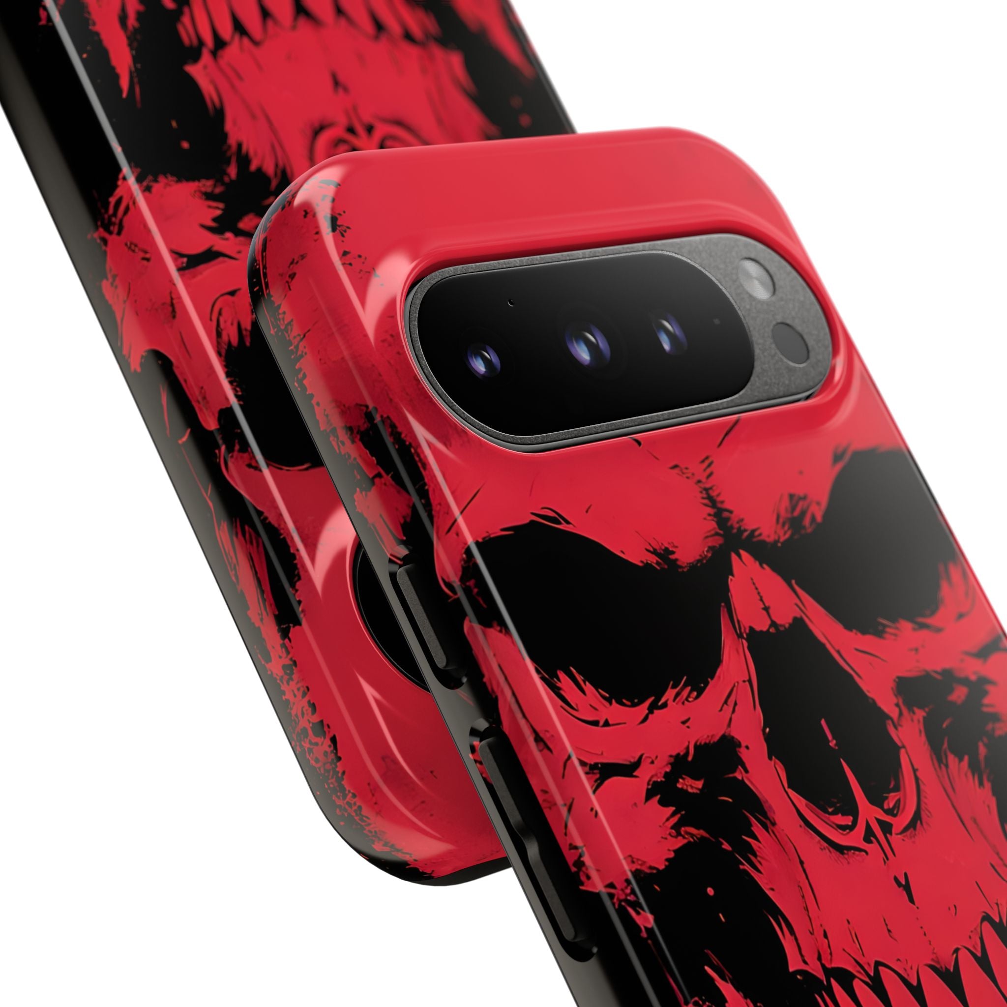 Crimson Street Skull · Tough Phone Case for Google Pixel