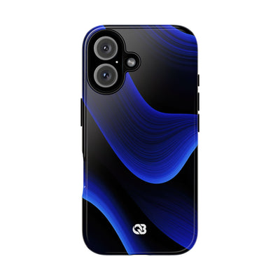 Blue Tough Phone Case for iPhone - Electric Cobalt Flow