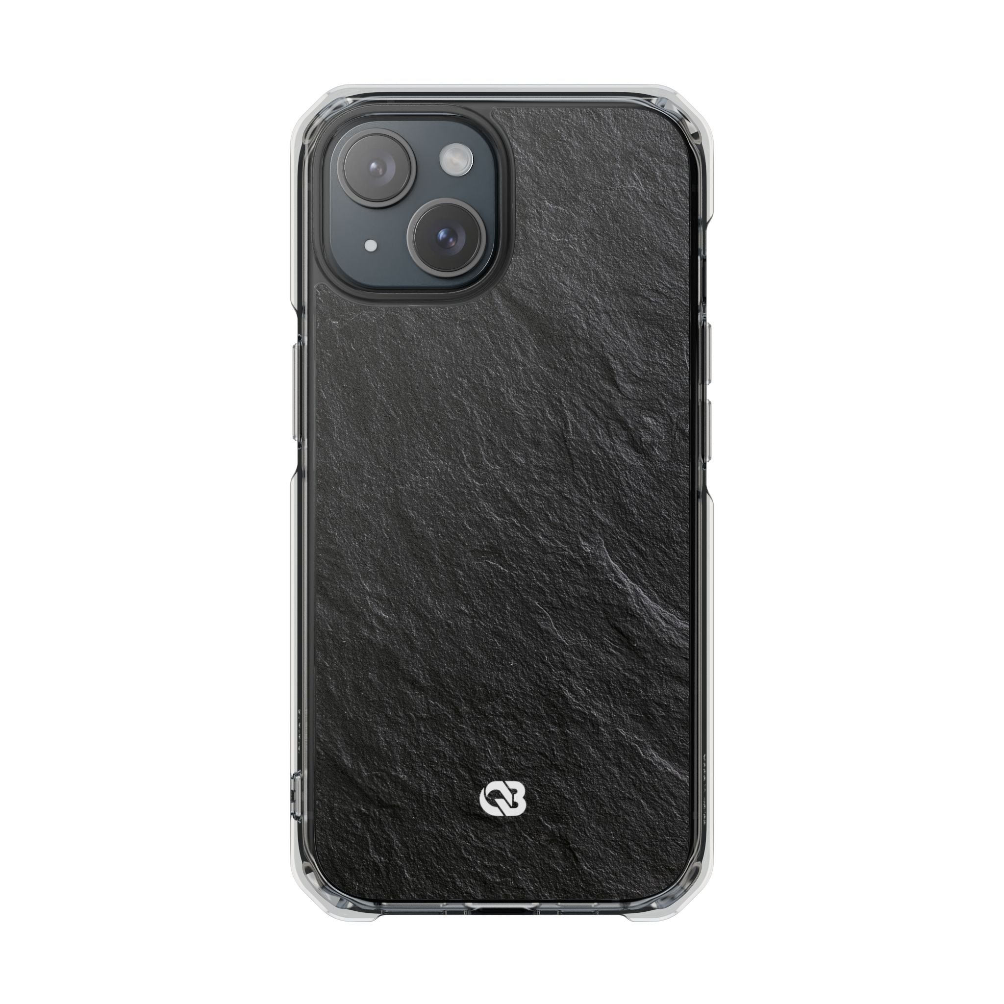 Black Impact MagSafe Phone Case for iPhone - Raw Obsidian Slate