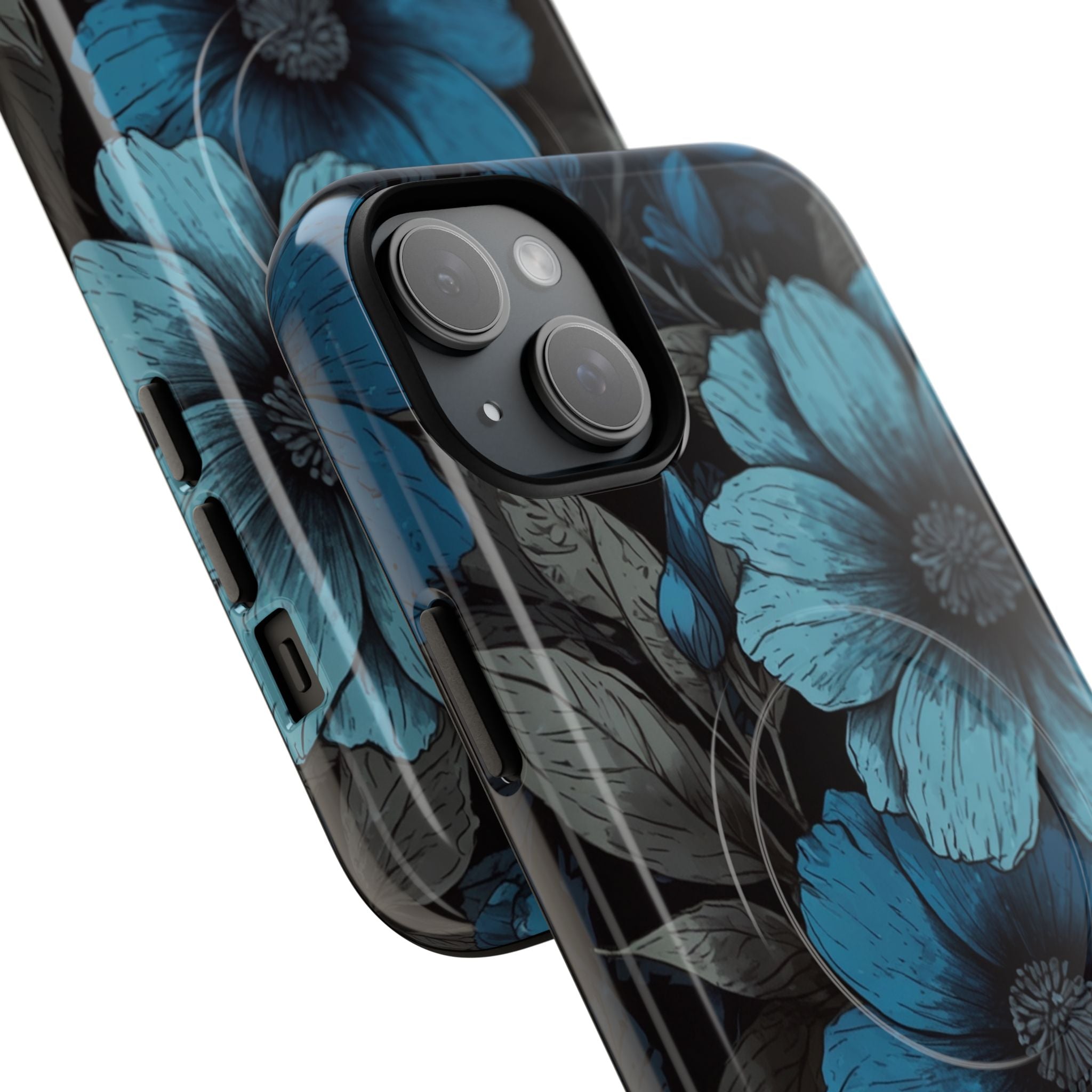 Obsidian Blue Petals · Tough+ Phone Case for iPhone · Magsafe
