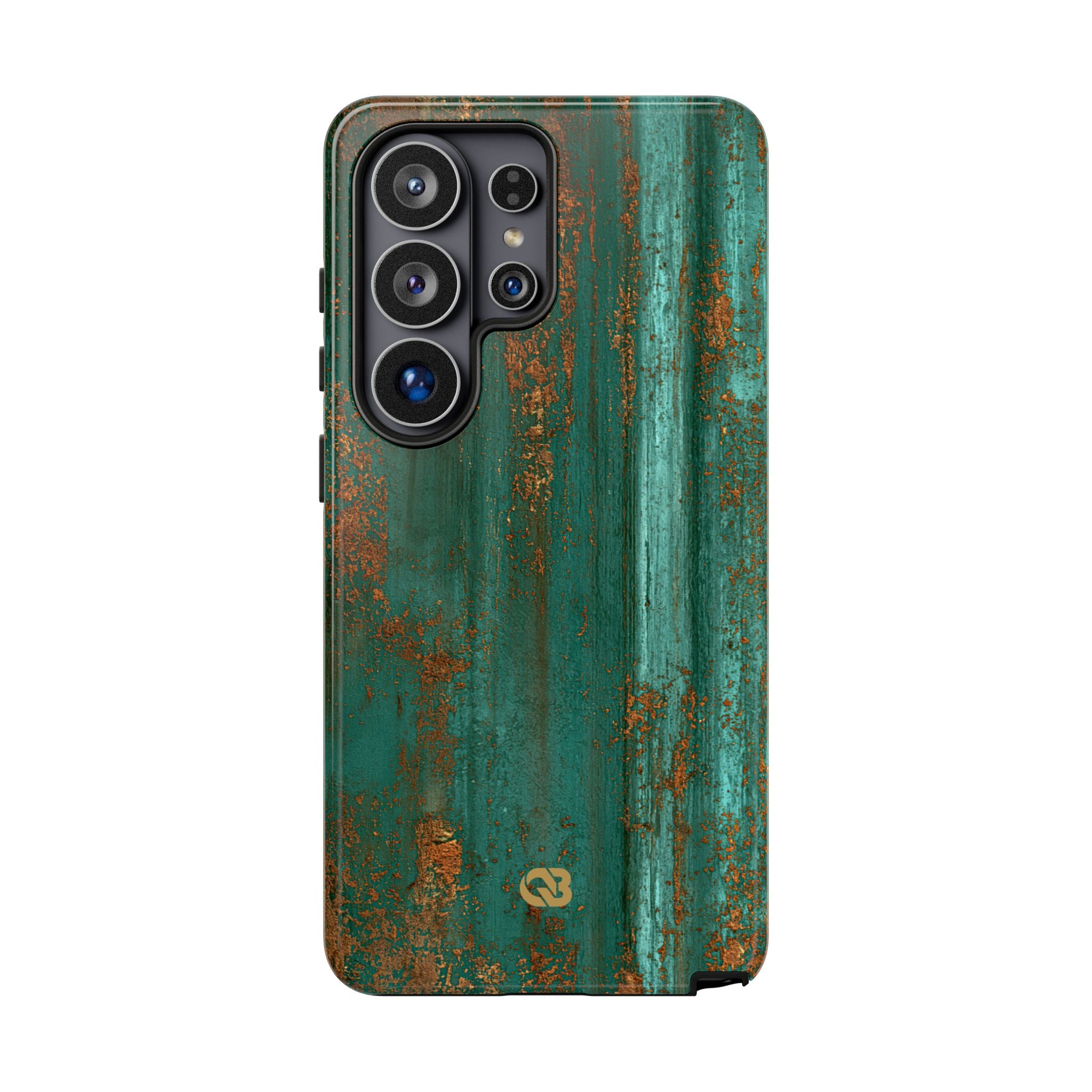Teal Tough Phone Case for Samsung - Verdigris Copper Siding