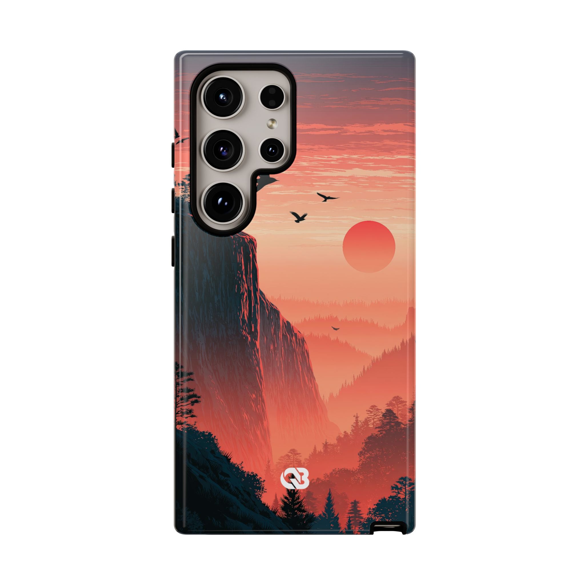 Orange Tough Phone Case for Samsung - Crimson Ridge Flight