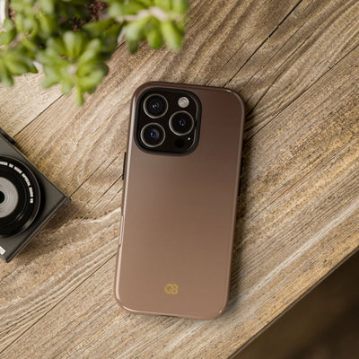 Brown Tough Phone Case for iPhone - Smoked Caramel Fade