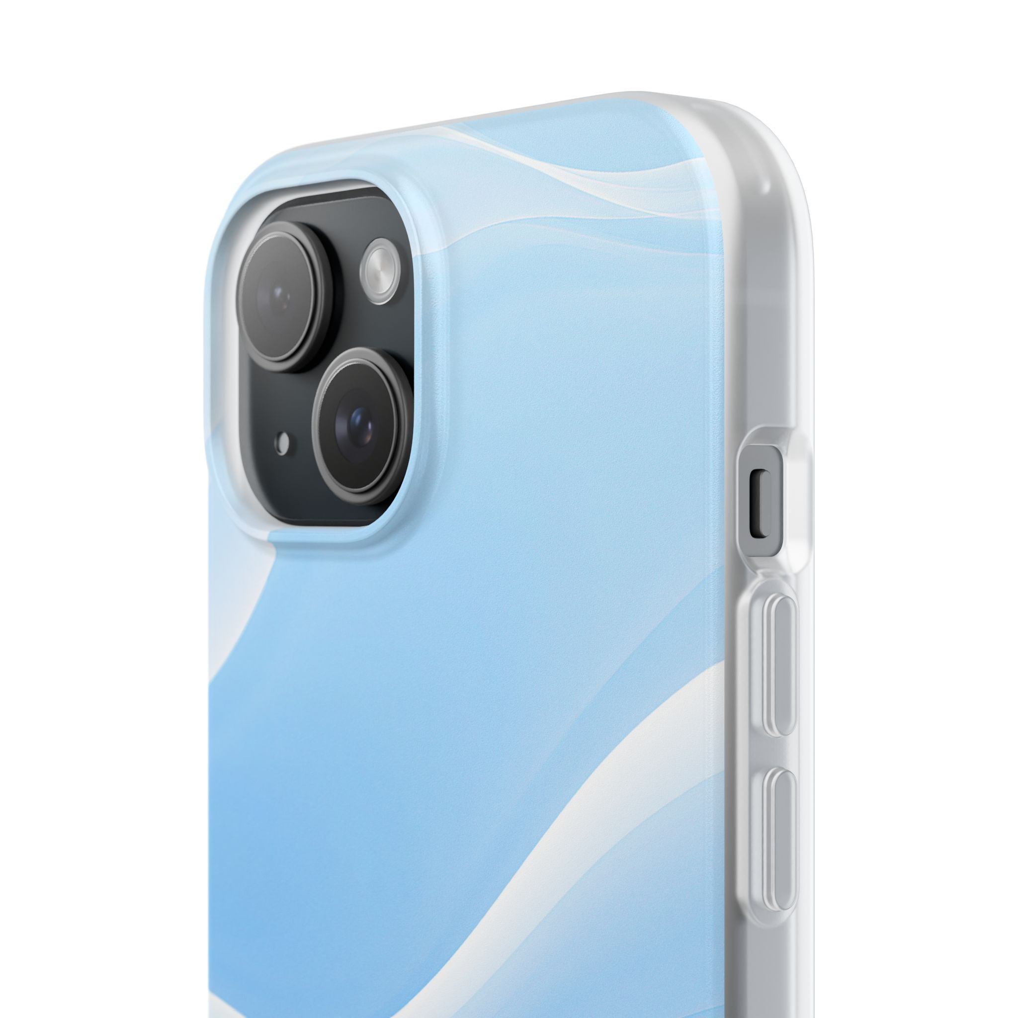 Blue Lite Phone Case for iPhone - Glacial Blue Silk