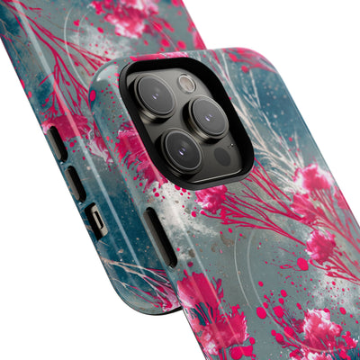 Cyber Blossom · Tough 2.0 Magnetic Phone Case for iPhone · Teal