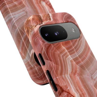 Blushing Rose Strata · Tough Phone Case for Pixel ·  Pink