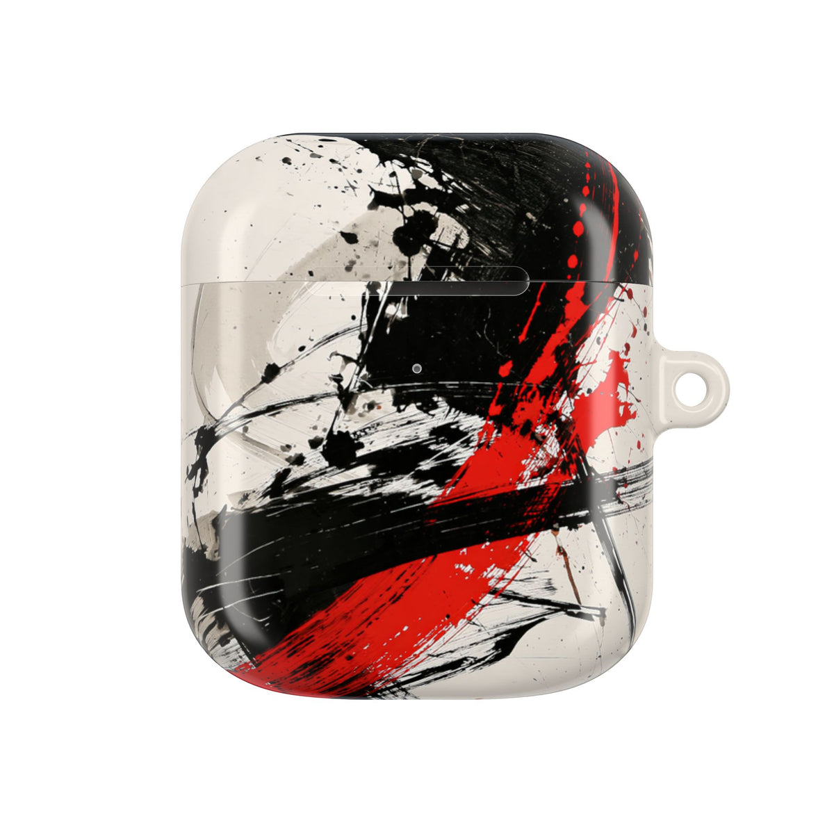 Crimson Sumi Slash · Hard Case for AirPods & AirPods Pro · White