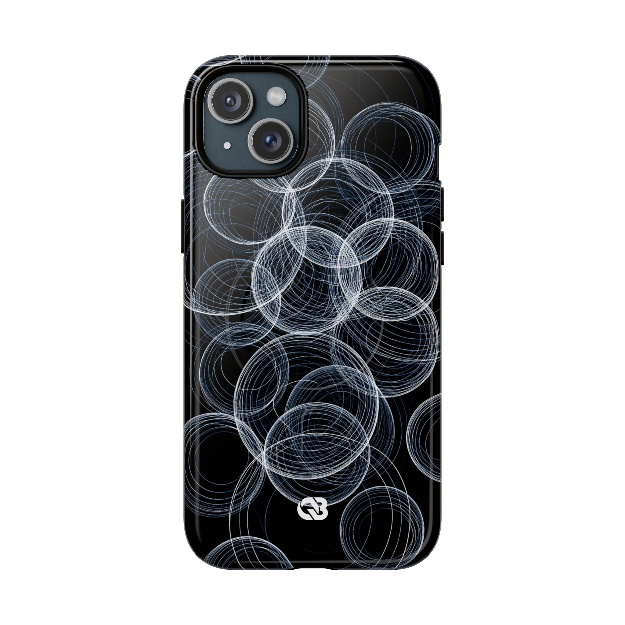 Black Tough 2.0 Magsafe Phone Case for iPhone - Frosted Ring Matrix