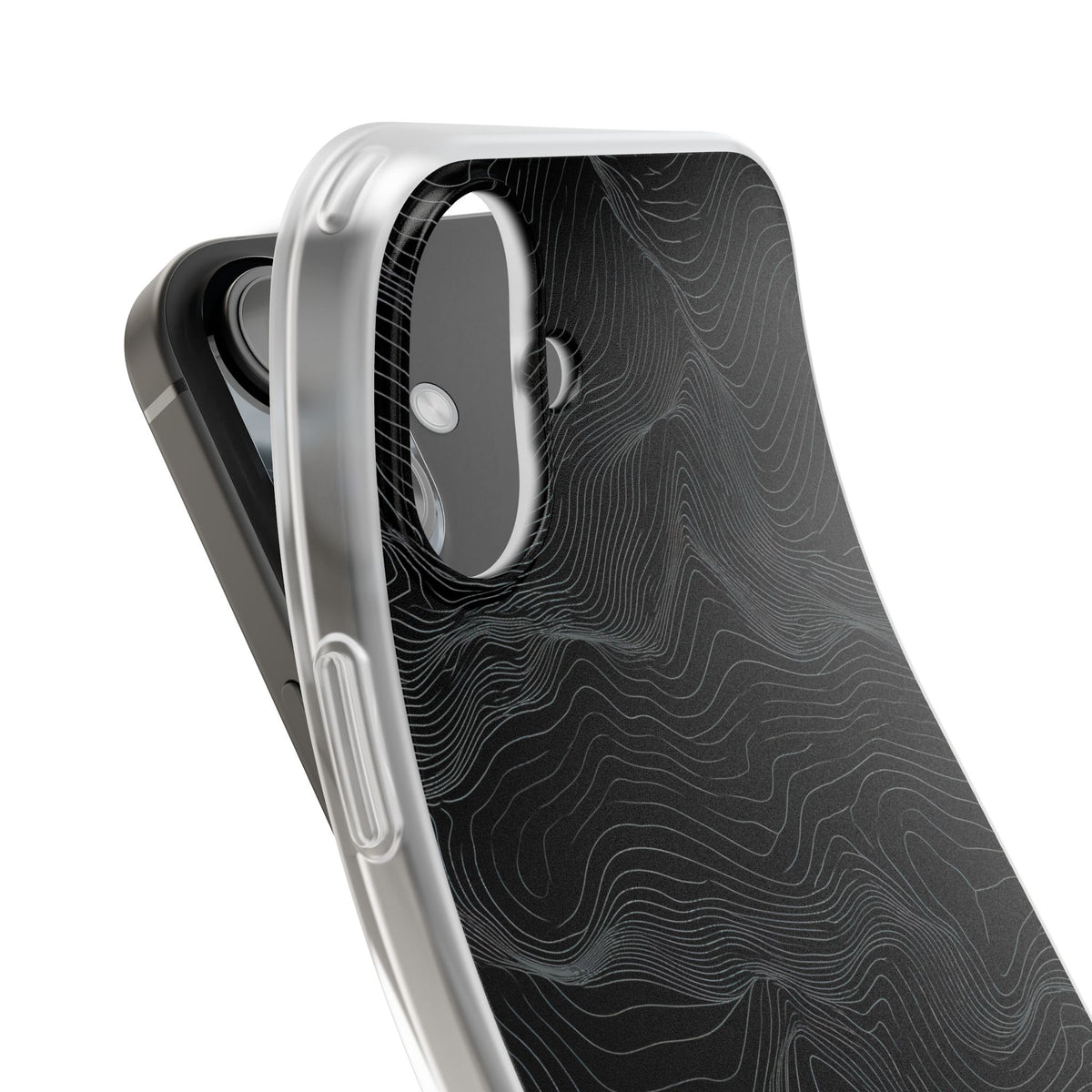 Obsidian Contour Elevation · Lite Phone Case for iPhone ·  Black