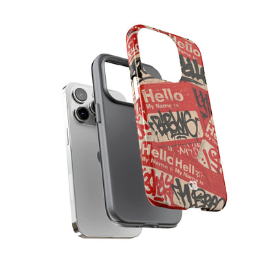 Slap Tag Collage · Tough Phone Case for iPhone · Red