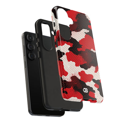 Crimson Halftone Camo · Tough Phone Case for Samsung · Red