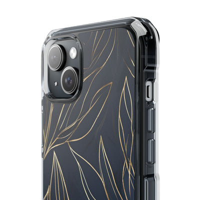 Gilded Navy Foliage · Impact Coque de téléphone pour iPhone · Magsafe