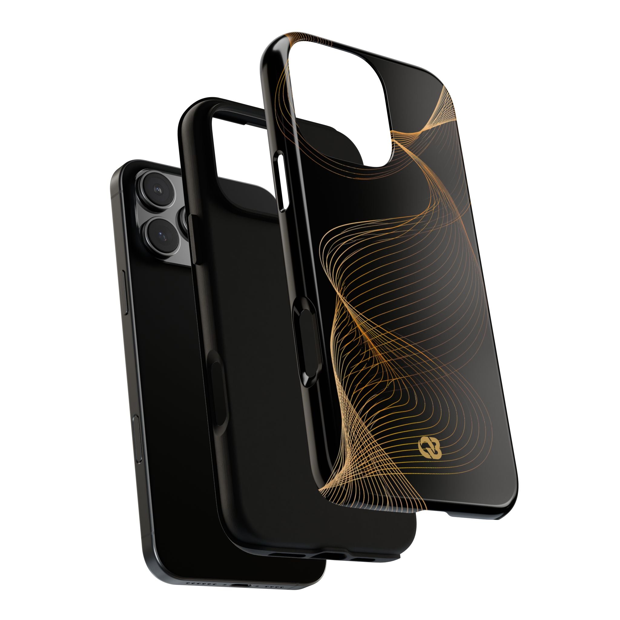 Gold Tough Phone Case for iPhone - Burnished Bronze Helix